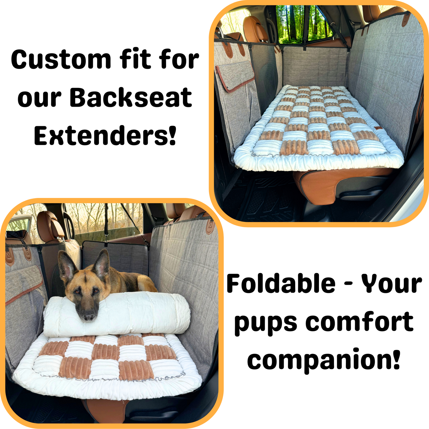 Global Inn™ Deluxe Dog Bed - For The Backseat Extender