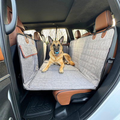 Global Inn™ Backseat Extender for Dogs - Grey with Door Covers